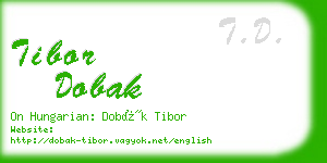 tibor dobak business card